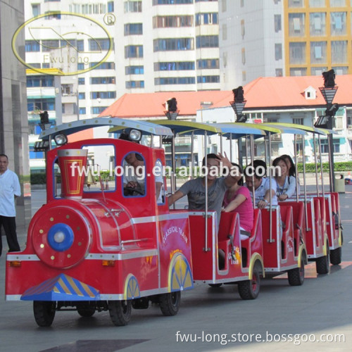 Shopping Mall 1 Locomotive And 6 Trailers Kids And Adults Hot Sale Electric Tourist Road Train